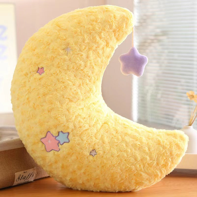 跨境星星枕头 - 睡眠用毛绒月亮玩偶